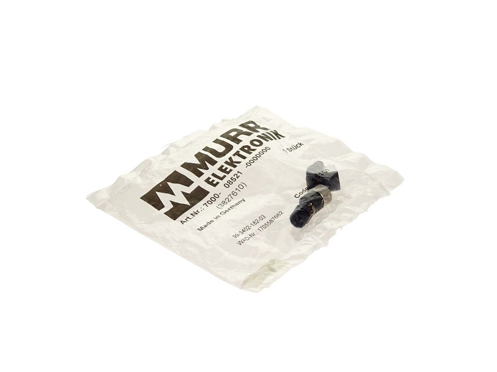 Murrelektronik 7000-08521-0000000 M8 Female Right-Angle Connector, 3-Pole — Connectors & Plugs