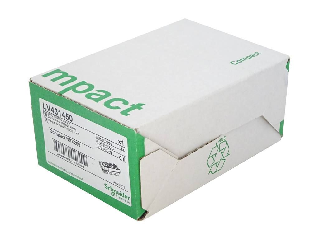Schneider Electric LV431450 trip unit TM250D for ComPact NSX 250 circuit breakers, thermal magnetic, rating 250 A, 4 poles 4d — Circuit Breakers & Fuses