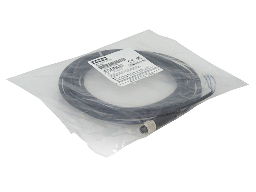 Siemens 6GT2891-4LH50 CABLE PLUG M12, 4-POLE, 5M — PLC Systems & Hardware